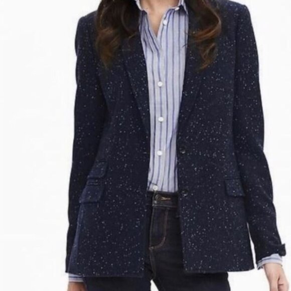 ✅ Banana Republic Hack-ing Jacket, Speckled Navy (2) - Picture 4 of 16